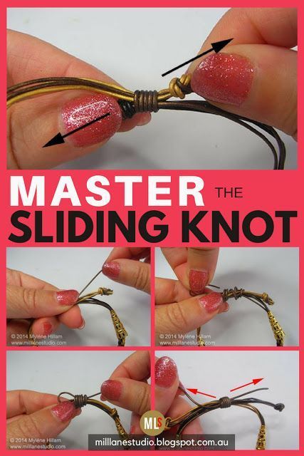 How to Tie a Sliding Knot -   diy Bracelets adjustable