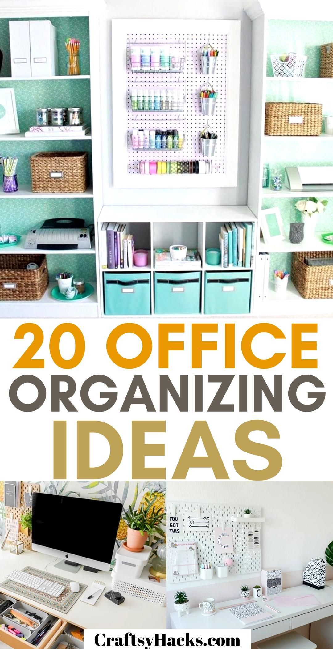 20 Office Organizing Ideas -   diy Decoracion oficina