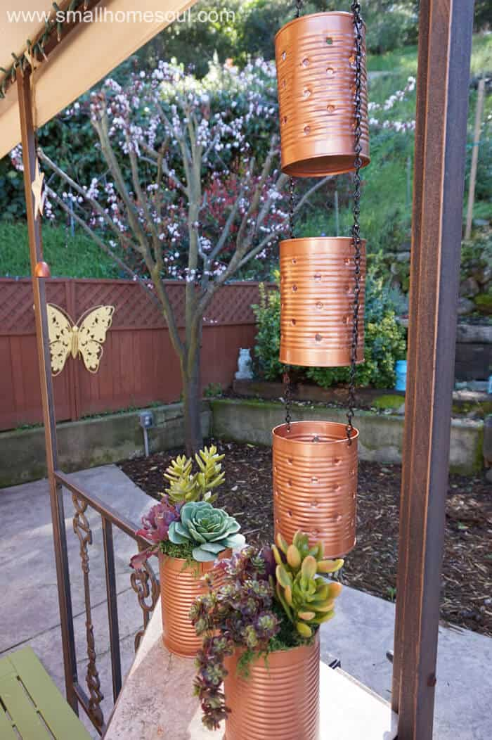 Recycled Tin Can Lantern & Planter - Reduce & Reuse Decor - Girl, Just DIY! -   diy Decorations recycle