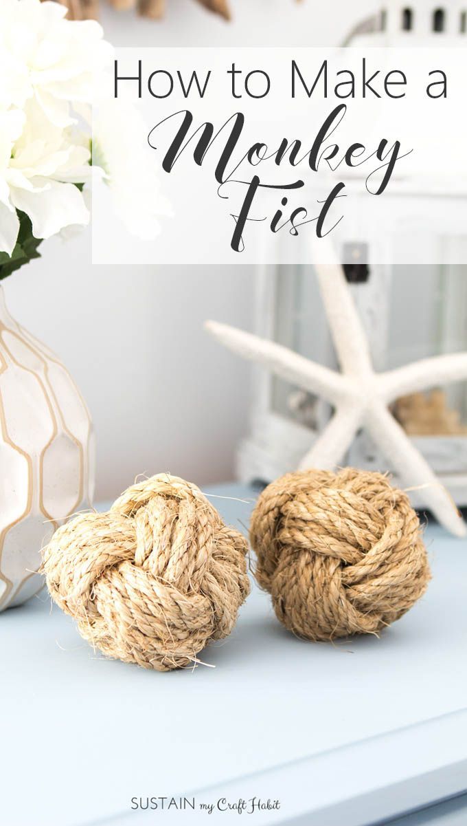 Learn how to Make a Monkey Fist! -   diy Decorations recycle