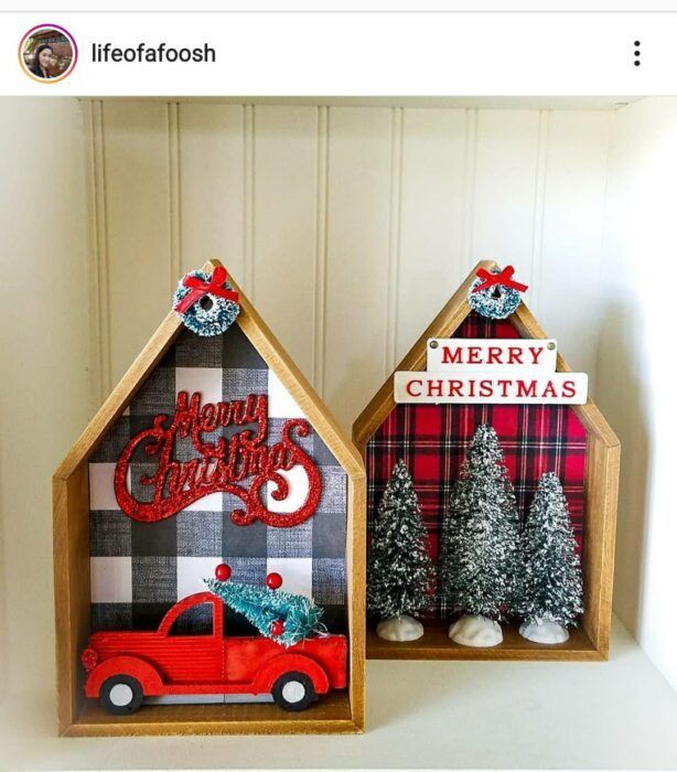 15 Ways to Use Dollar Tree Wooden Houses -   diy Decorations tree