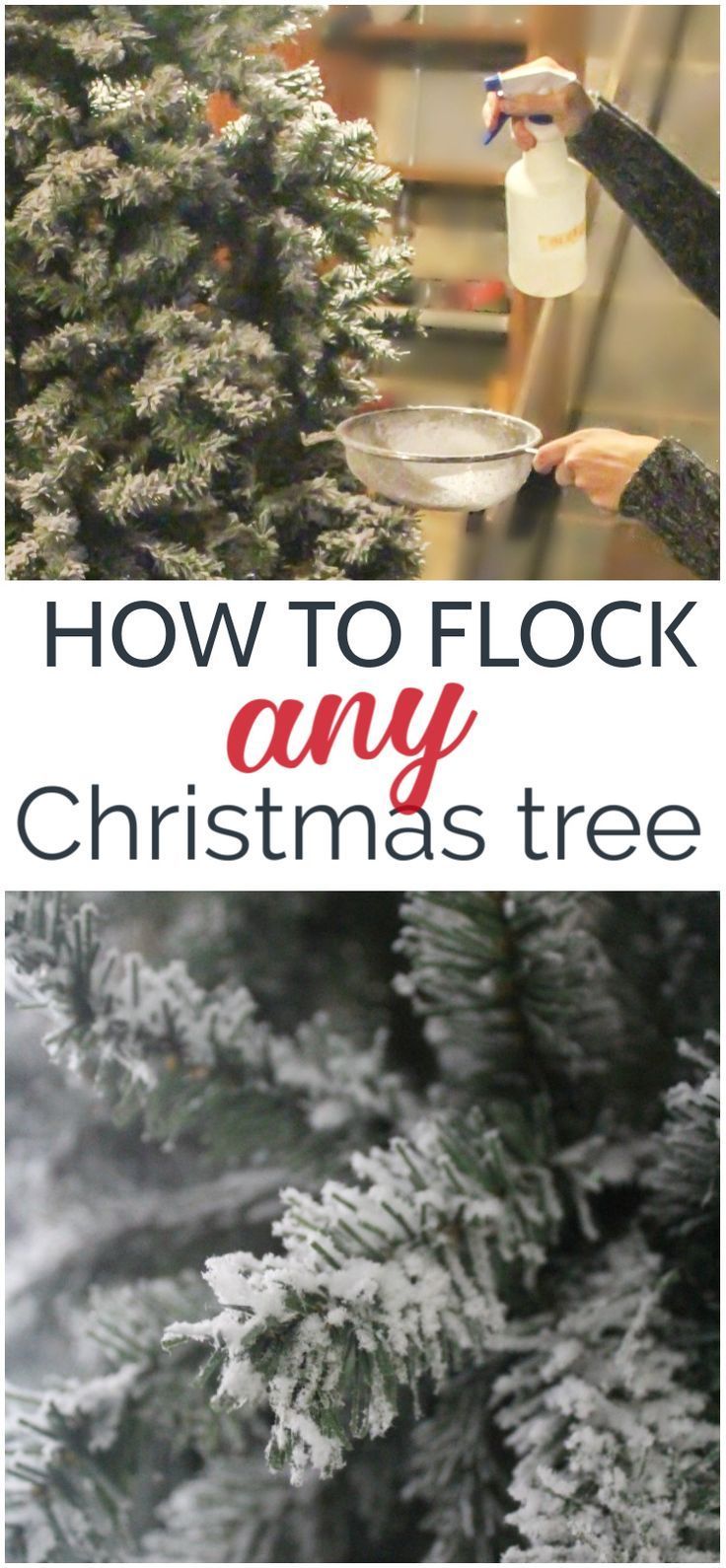 DIY Flocked Christmas Tree - Lovely Etc. -   diy Decorations tree