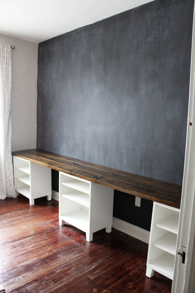 DIY 12-Foot Long Double Desk - Caitlin Wallace-Rowland Art & Design -   diy Desk long