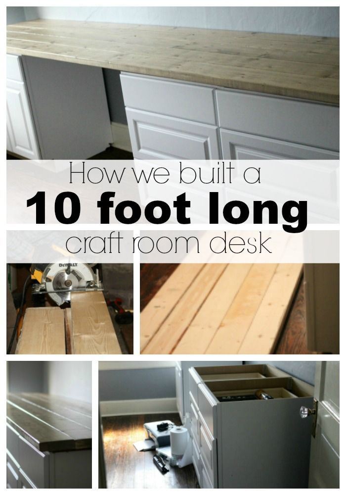 Ten Foot Office or Craft Room Desk Tutorial -   diy Desk long