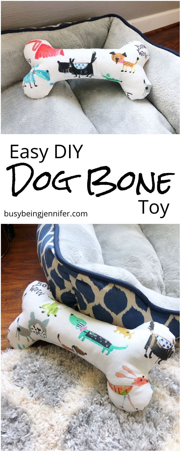 DIY Soft Dog Bone Toy - Busy Being Jennifer -   diy Dog crafts