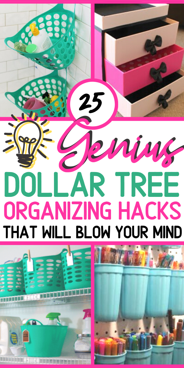25 Organization Ideas For Home (Dollar Store Organizing Hacks For Storage) -   diy Dollar Tree organization