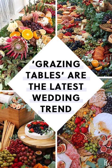 ‘Grazing Tables' Are the New Passed Appetizers (and We Are Here for It) -   diy Food wedding