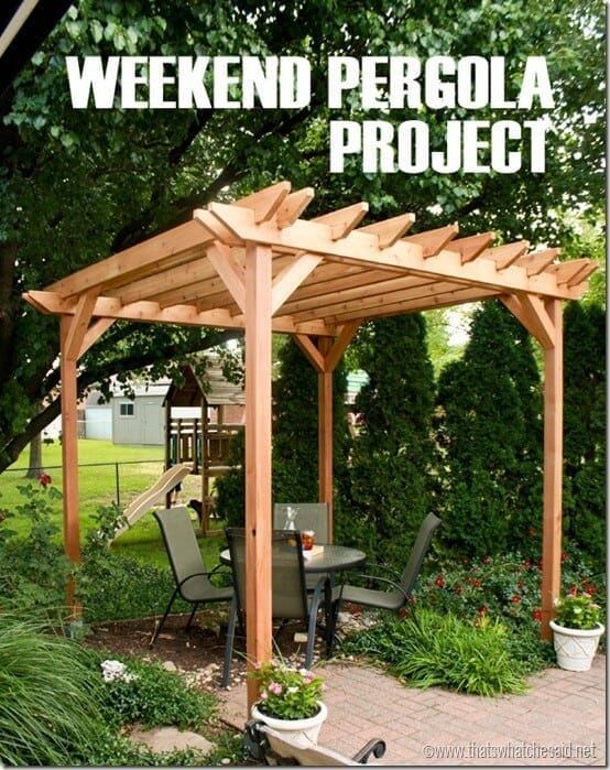 Weekend DIY Pergola Project - That's What {Che} Said... -   diy Garden pergola