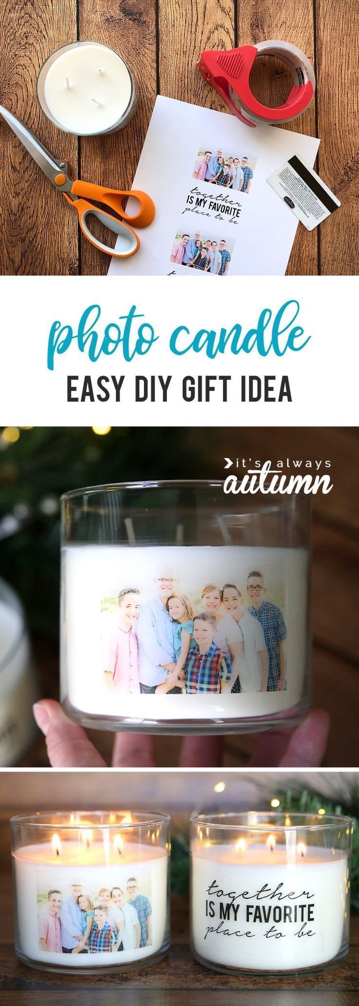 How to make personalized candles [cheap + easy handmade gift!] - It's Always Autumn -   diy Gifts for sisters