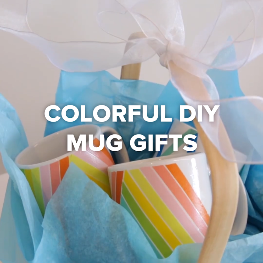 Colorful DIY Mug Gifts -   diy Gifts for sisters