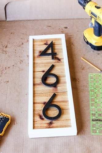 DIY Modern House Number Sign -   diy House simple