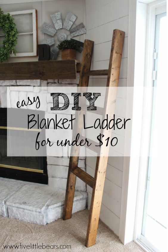 Blanket Ladder For Only $10 – Five Little Bears -   diy House simple