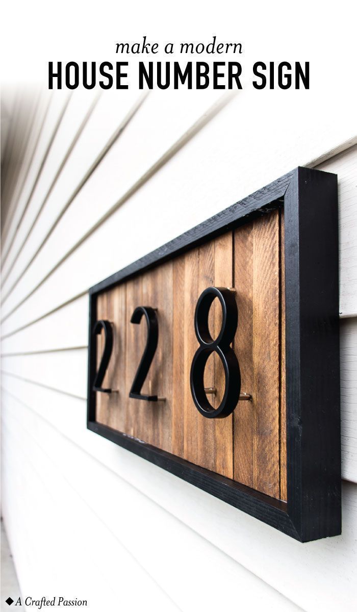 DIY Modern House Number Sign -   diy House simple