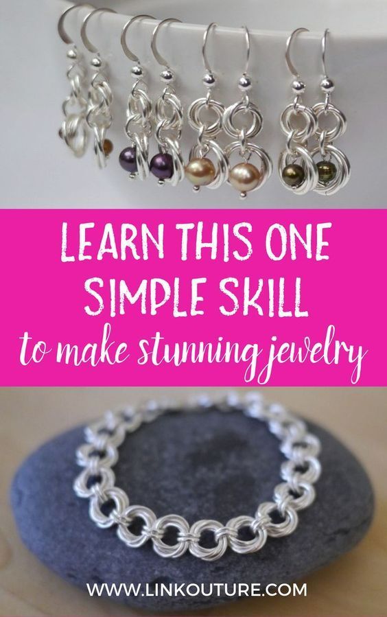 How to make a basic 3-ring and 5-ring chainmaille mobius spiral -   diy Jewelry unique