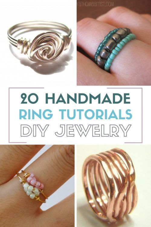 20 Handmade Ring Tutorials: DIY Jewelry | The Crafty Blog Stalker -   diy Jewelry unique