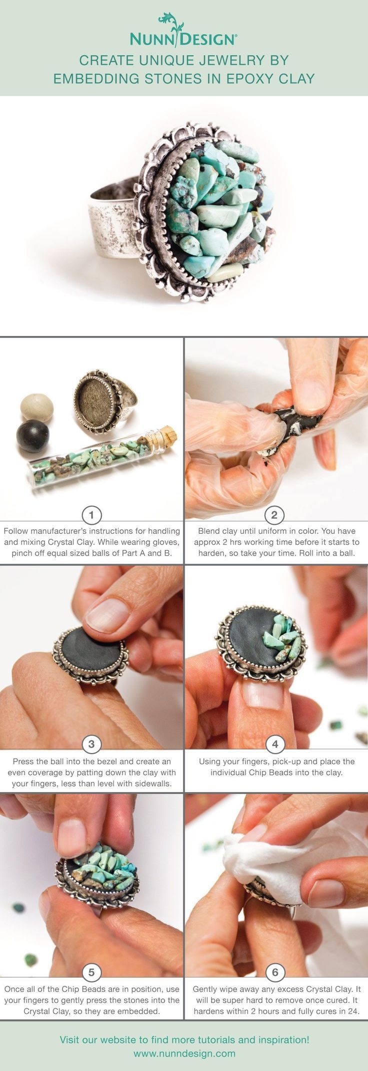 Create Unique Jewelry with Embedding Stones - Nunn Design -   diy Jewelry unique