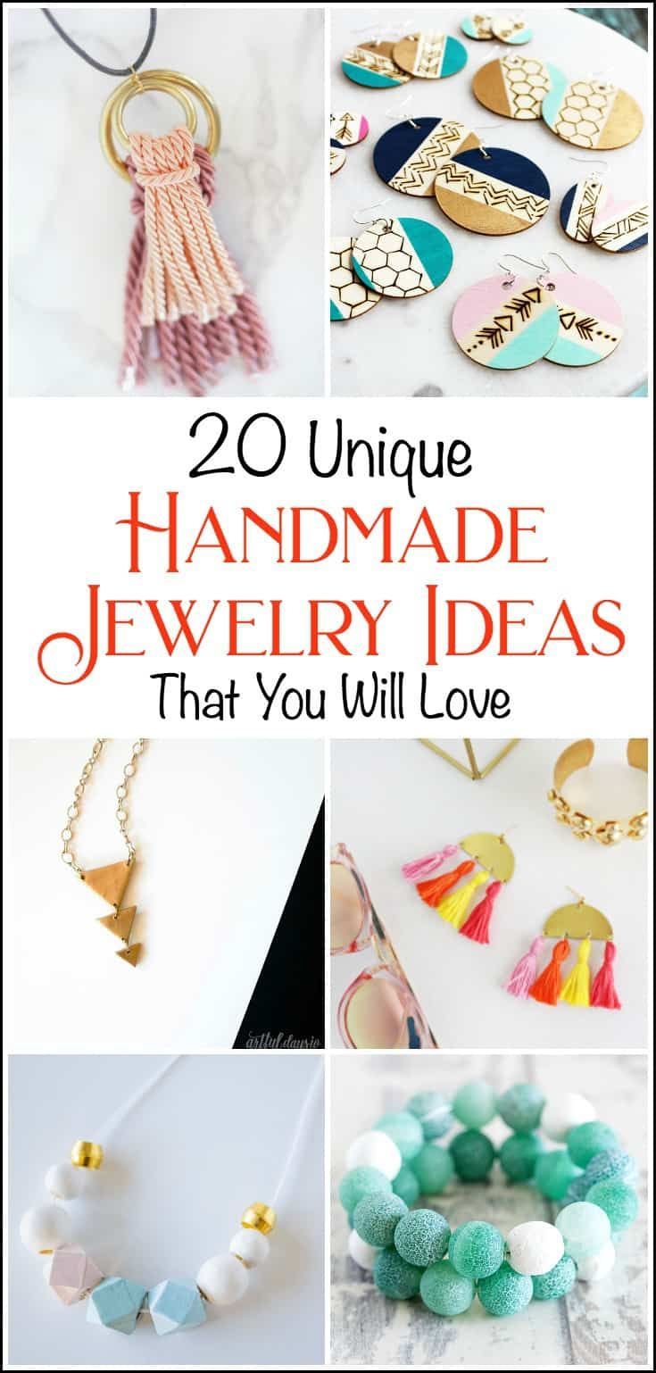 20 Unique Handmade Jewelry Ideas that You will Love -   diy Jewelry unique