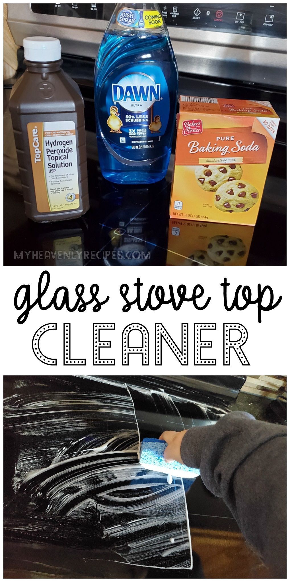 DIY Glass Stove Top Cleaner -   diy Kitchen cleaner
