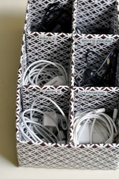 DIY: How to Organize Your Cords and Cables — Darkroom and Dearly -   diy Organizador casa