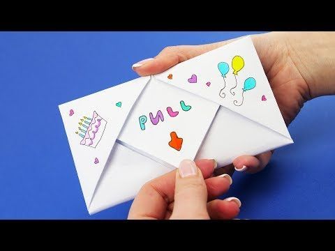 DIY Pull Tab Origami With Pinkie Pie From My Little Pony | Letter Folding Origami -   diy Paper letter