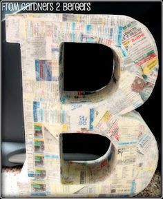 DIY Cardboard Letters [Paper Mache Tutorial] -   diy Paper letter