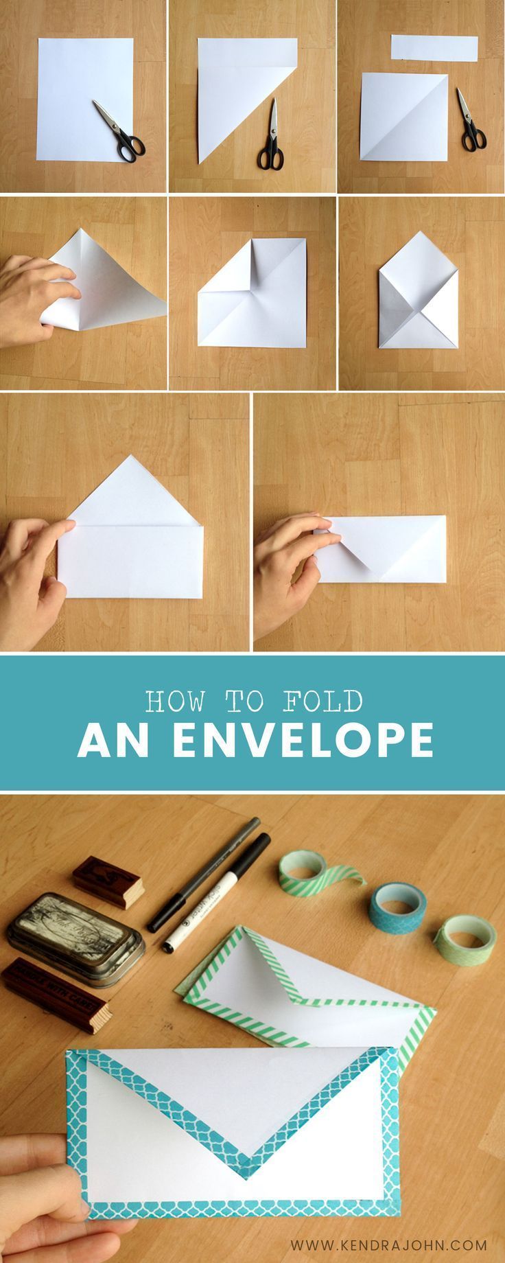 DIY Paper Envelope [Easy!] | Kendra John Designs -   diy Paper letter