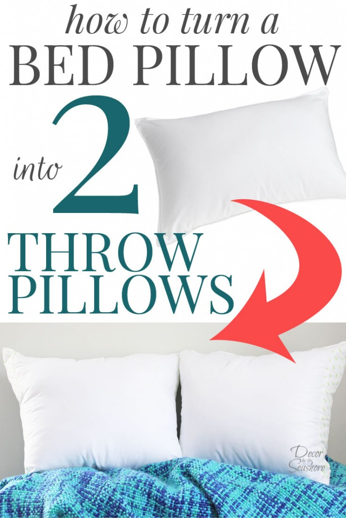 How to Turn a Bed Pillow into Throw Pillows | DIY Throw Pillows -   diy Pillows