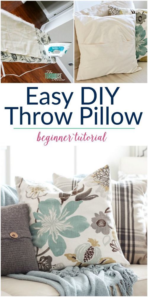 Easy DIY Throw Pillow Covers | Step-by-Step Tutorial -   diy Pillows