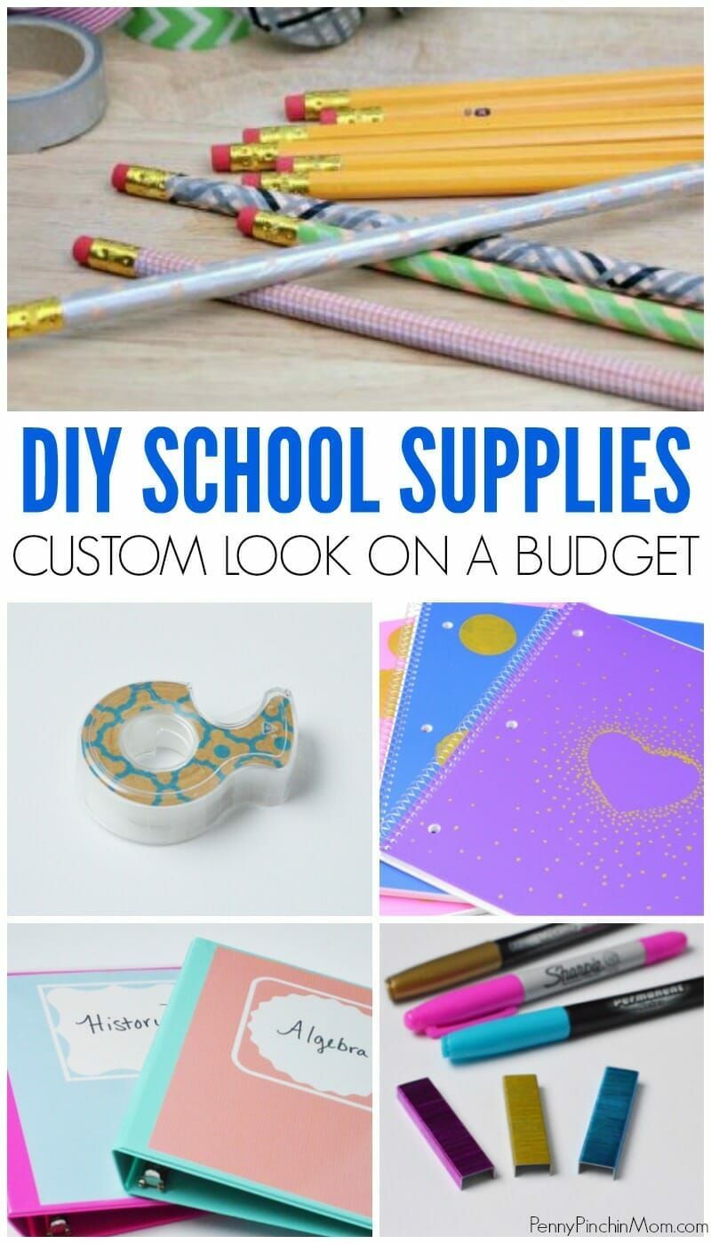 Upgrade Boring School Supplies into GLAM School Supplies -   diy School Supplies folders