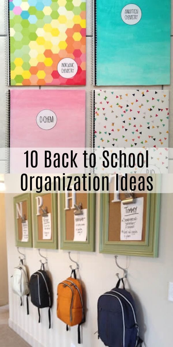 10 Ways to Organize Your Home for School -   diy School Supplies folders