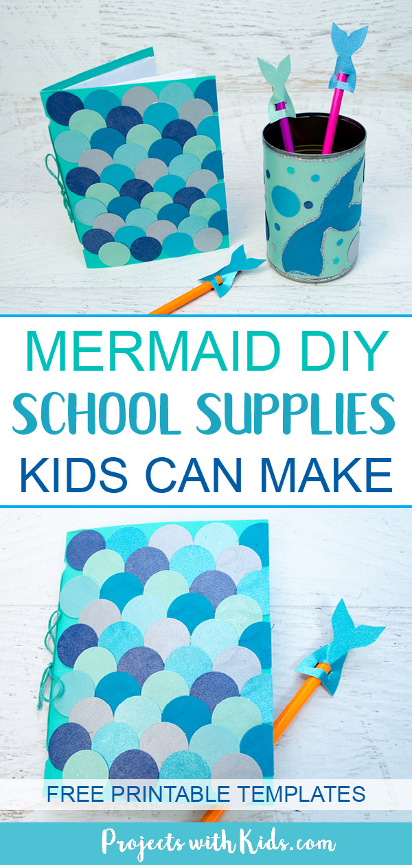 Mermaid DIY School Supplies Kids Can Make -   diy School Supplies folders