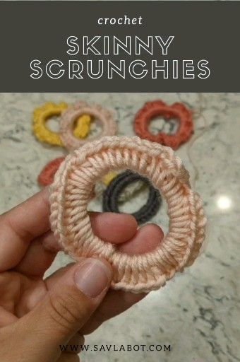 Quick video for a #crochet skinny scrunchies. -   diy Scrunchie crochet