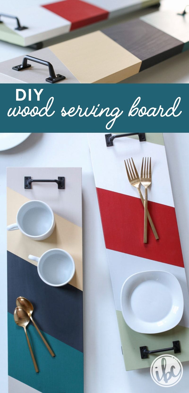 DIY Painted Serving Tray - colorful and creative tray tutorial -   diy Wood box