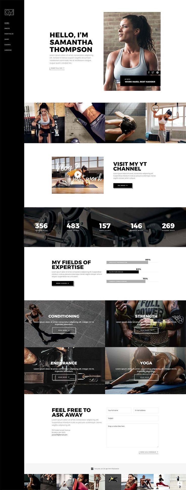 Powerlift - Fitness and Gym Theme -   fitness Design website