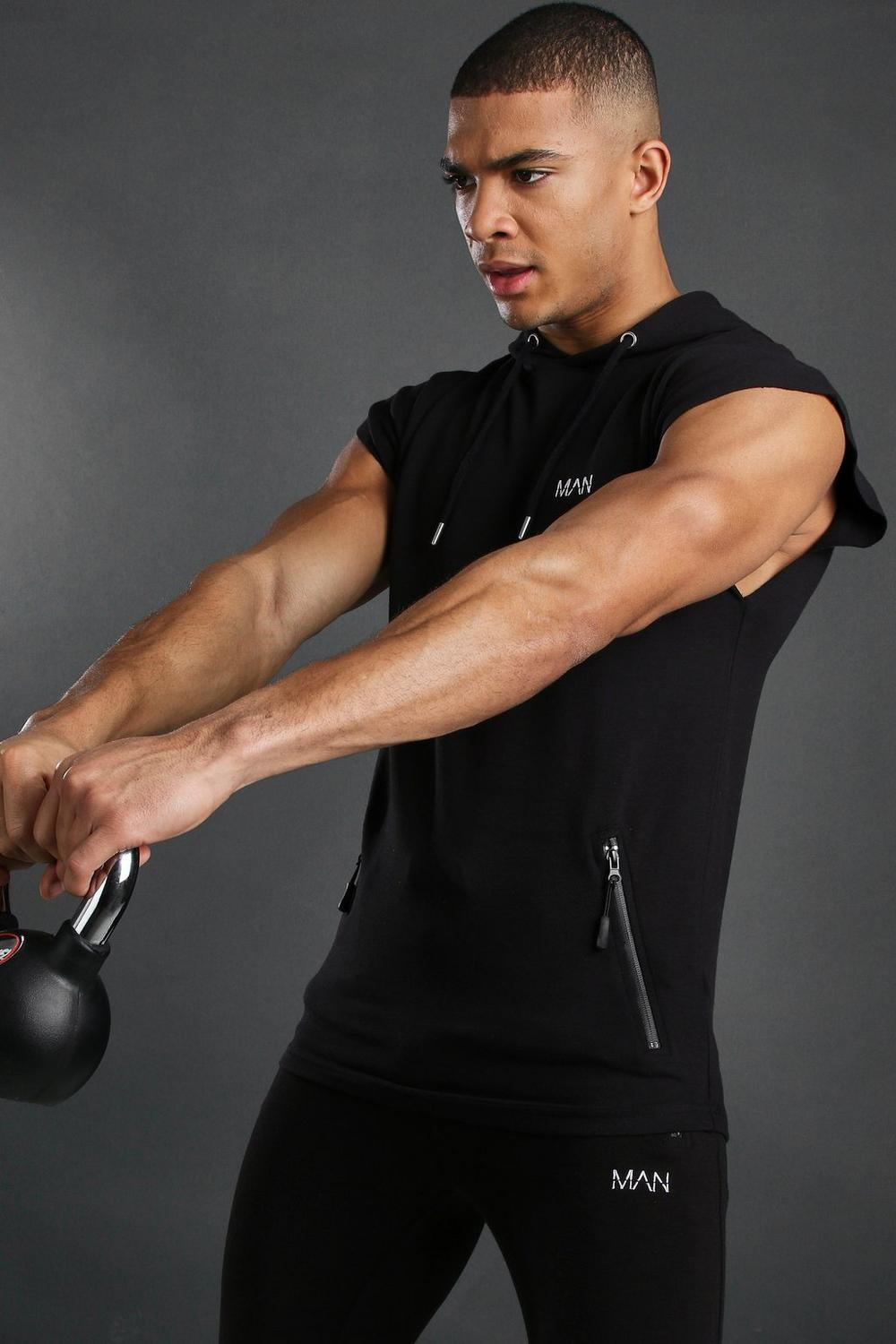 Active Sleeveless Gym Hoodie | boohoo -   fitness Men gym