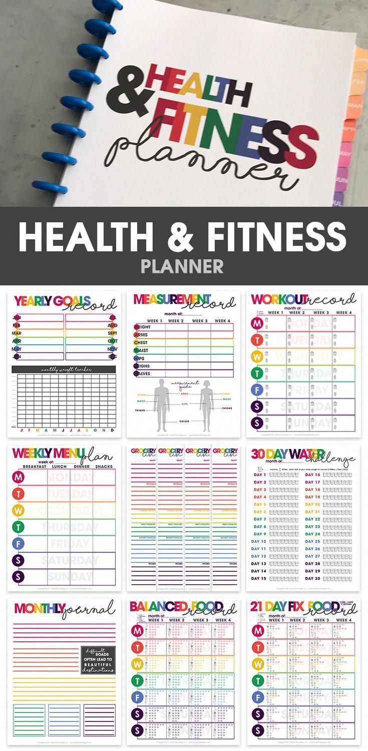 Health & Fitness Planner to Track Your Fitness Goals -   fitness Planner inspiration