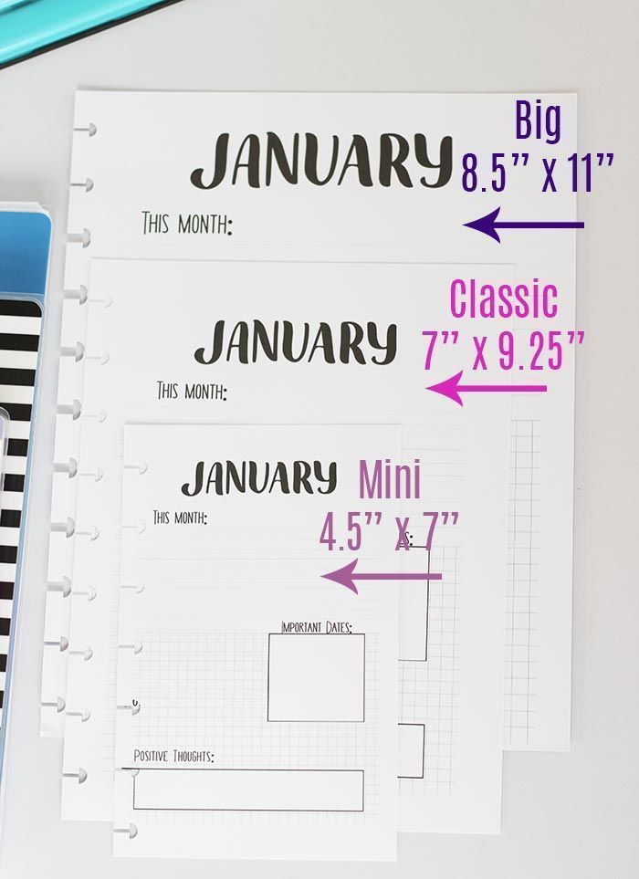 How to Resize Printables to Fit Any Happy Planner Size (with VIDEO) -   fitness Planner mambi