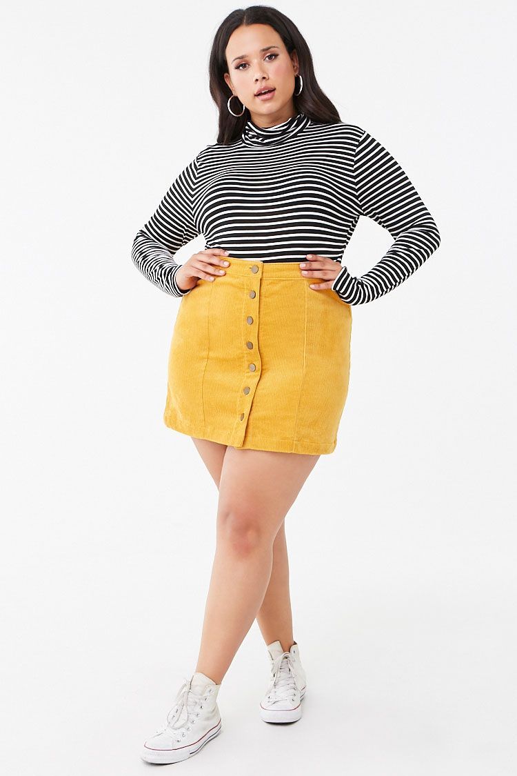 Plus Size Striped Top , 1X -   style 90s plus size