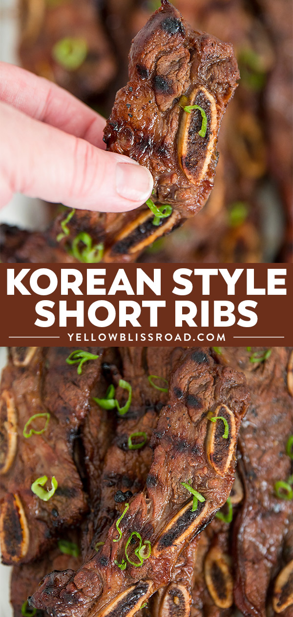 Grilled Korean Short Ribs (Flaken, Kalbi style) | YellowBlissRoad.com -   style Korean short