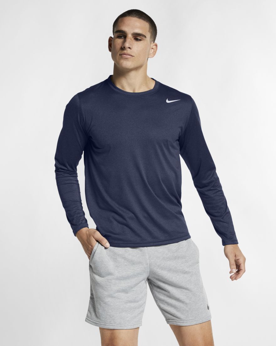 Nike Dri-FIT Men's Long-Sleeve Training T-Shirt -   thin fitness Men
