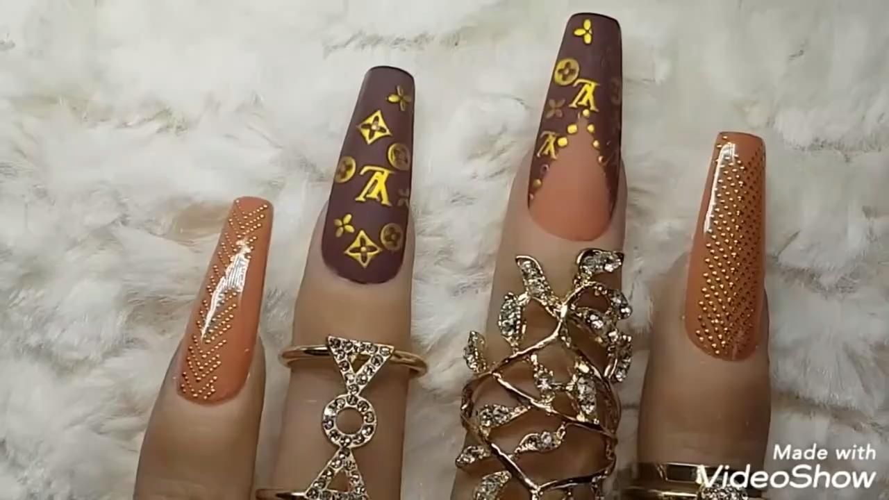 Brand Logo Nail Stickers | Nail Art | Nail Decals | LV Nail Stickers | Fast Delivery | Free Shipping -   10 beauty Nails stiletto ideas