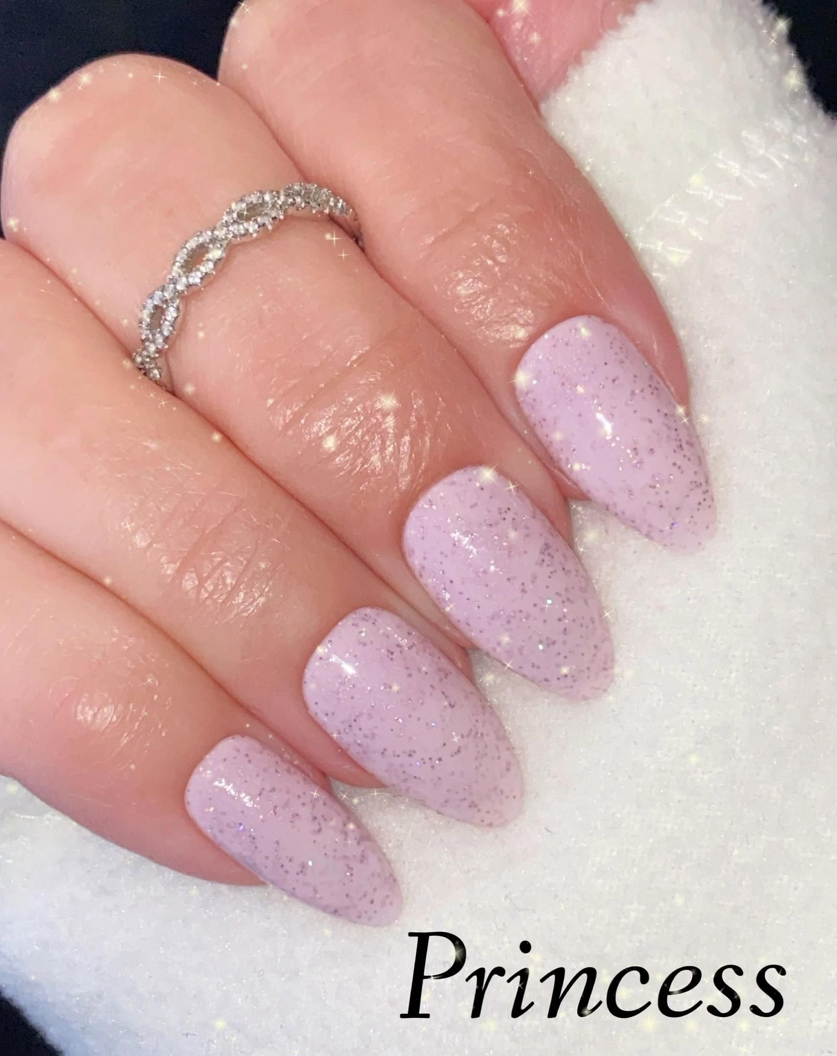 NEW Light Pink/Silver Glitter Nail Polish Sparkle Nail | Etsy -   10 beauty Nails stiletto ideas