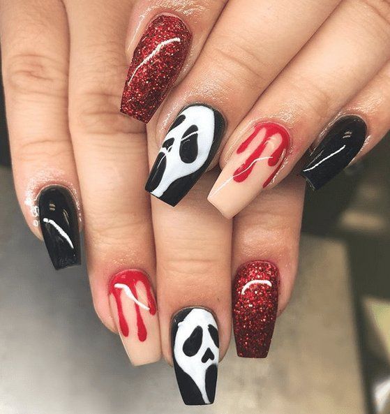 SPOOKY HALLOWEEN NAIL DESIGNS FOR CREEPY FINGERS -   14 halloween nails ideas