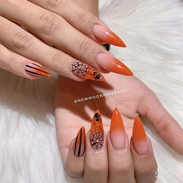 23 Most Beautiful Halloween Acrylic Nails | StayGlam -   14 halloween nails ideas