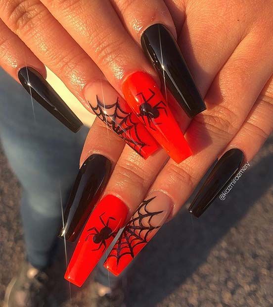 23 Most Beautiful Halloween Acrylic Nails | StayGlam -   14 halloween nails ideas