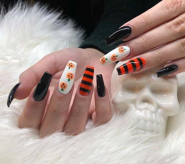 23 Most Beautiful Halloween Acrylic Nails | StayGlam -   14 halloween nails ideas