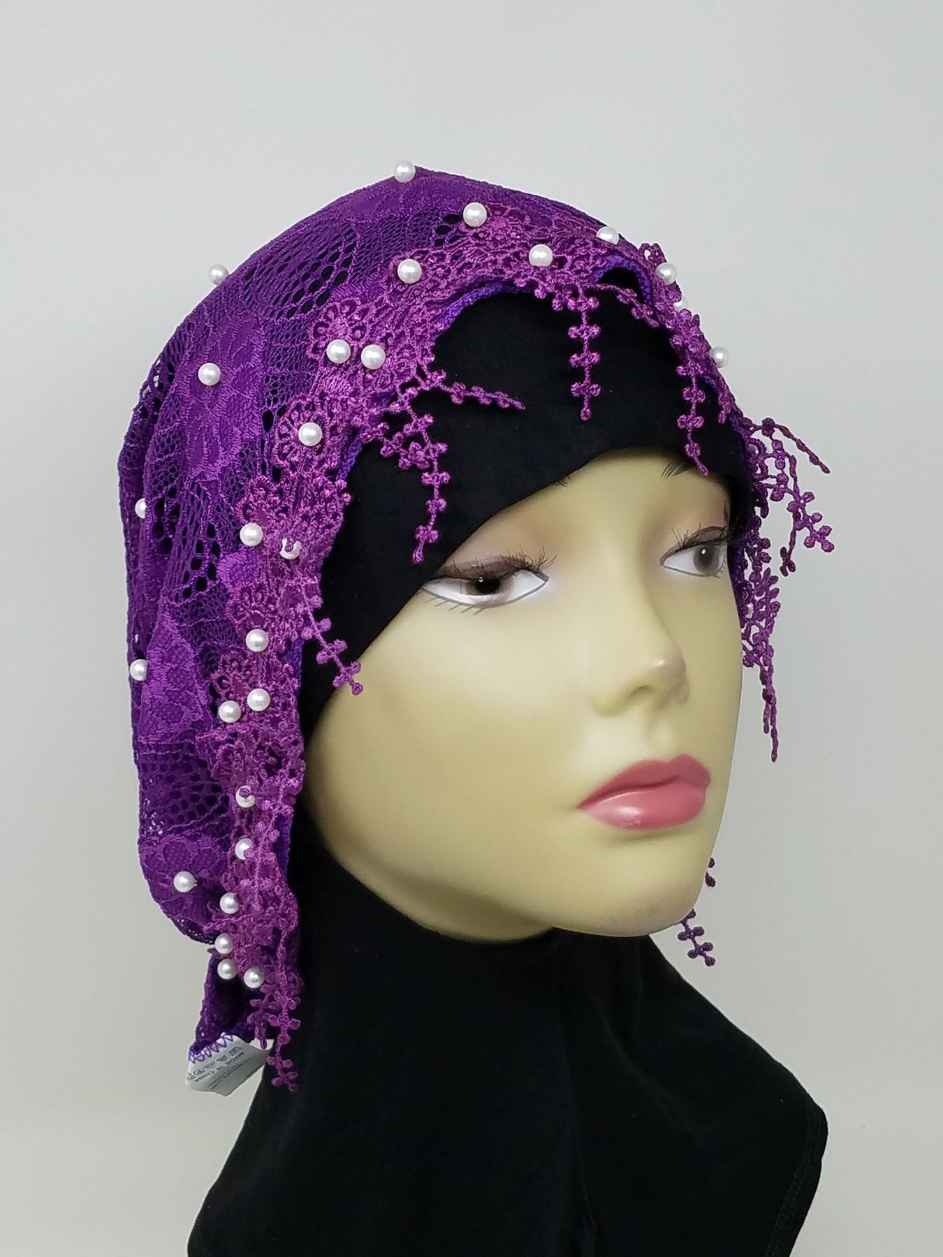 Salma Hijab Lace Cap -   15 style Hijab topi ideas