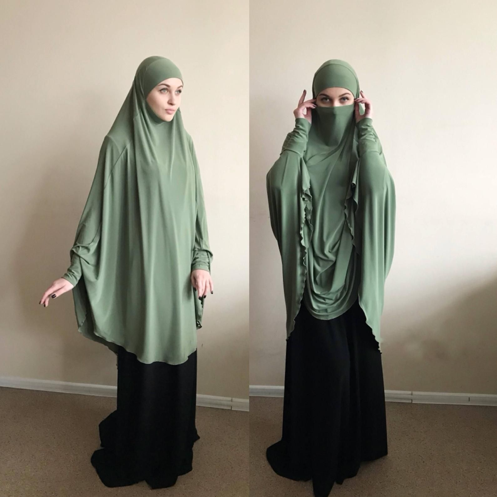 Transformer olive color Khimar niqab burqa olive niqab | Etsy -   15 style Hijab topi ideas