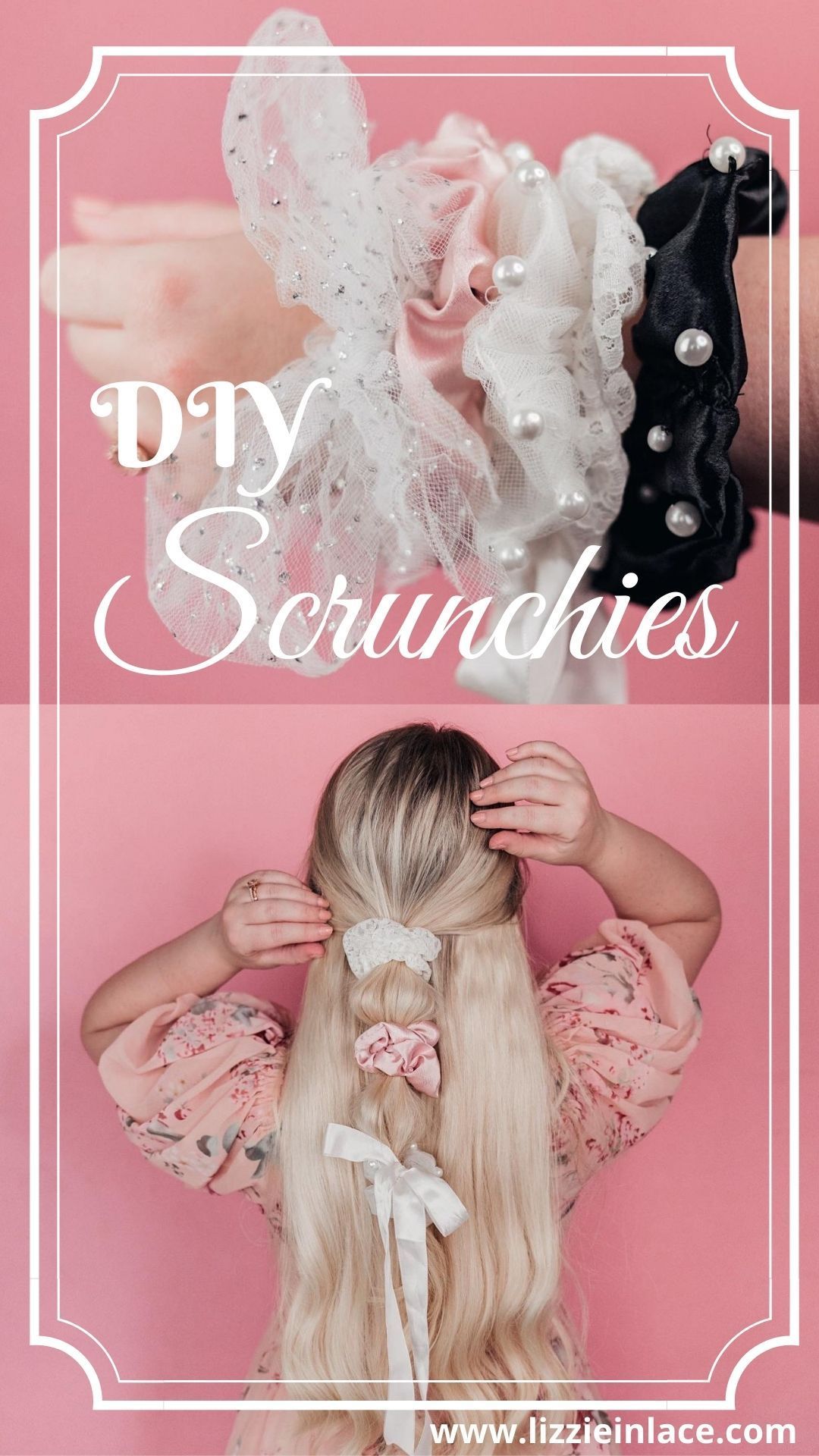 Easy DIY Scrunchies Tutorial Plus 5 Cute Hairstyles with Scrunchies | Lizzie in Lace -   16 diy Scrunchie lace ideas