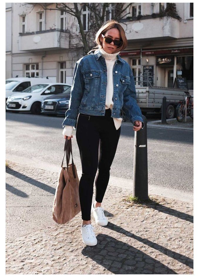 jean jacket outfits winter leggings sweatshirts -   16 style Jeans jacket ideas